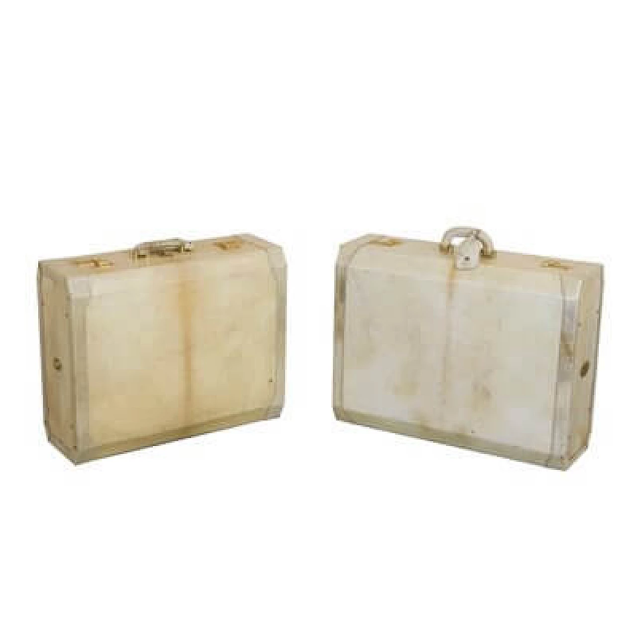 Coppia di valigie in pergamena, anni '70 intOndo