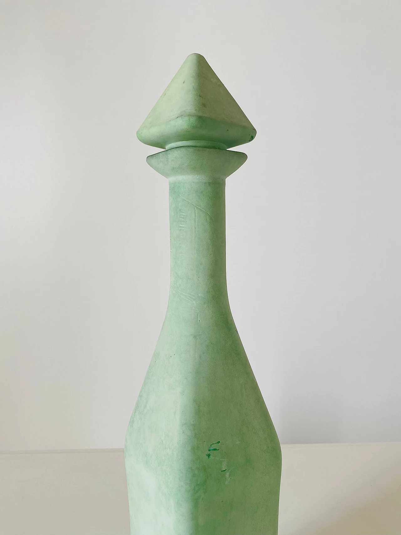 Bottiglia decorativa color verde, anni '60 3