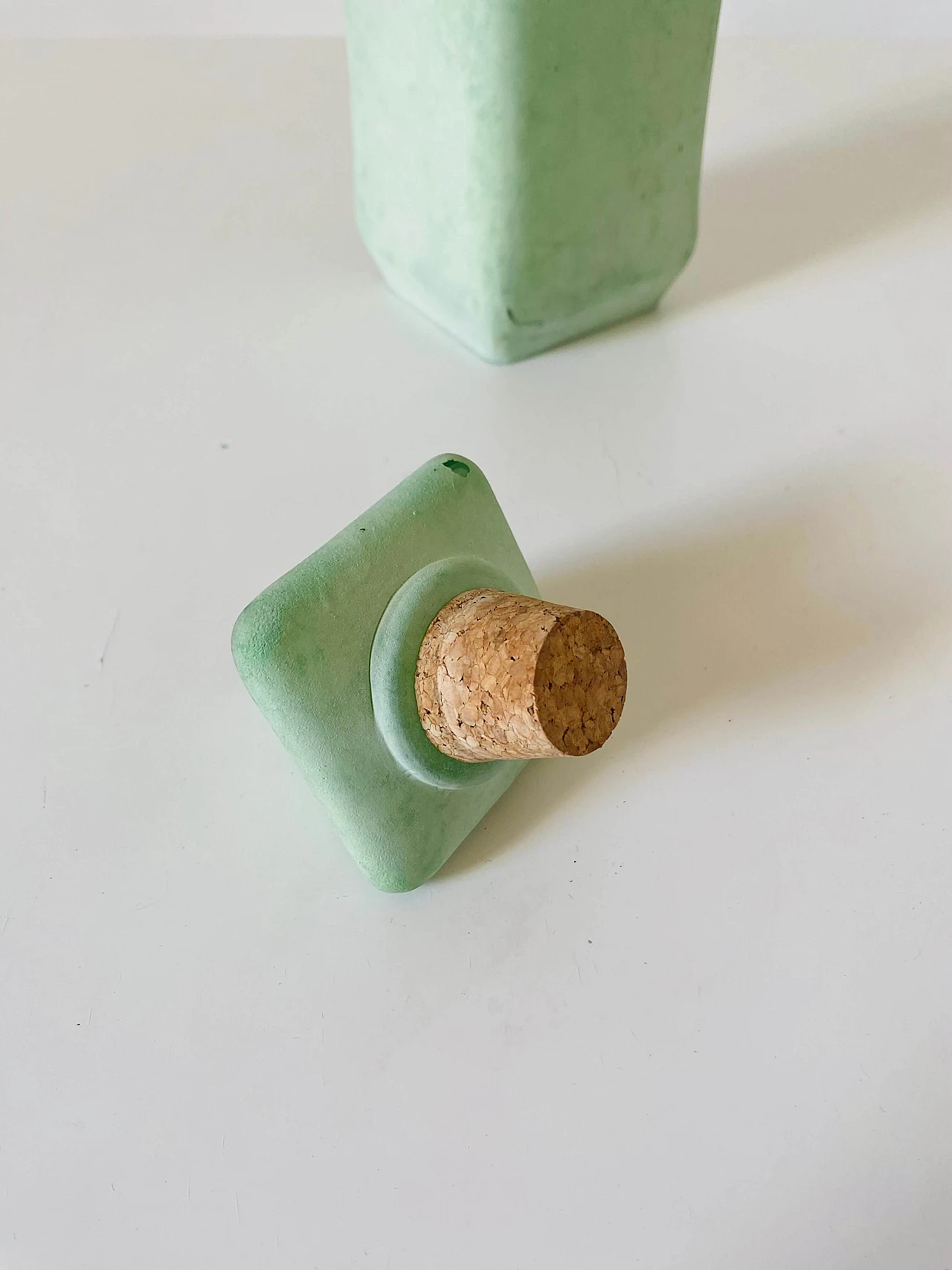 Green-colored decorative bottle, 1960s 8