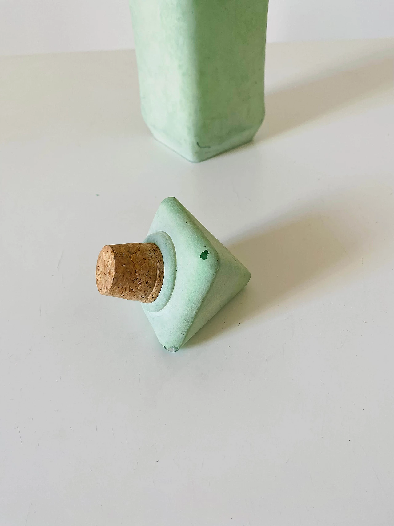 Green-colored decorative bottle, 1960s 9