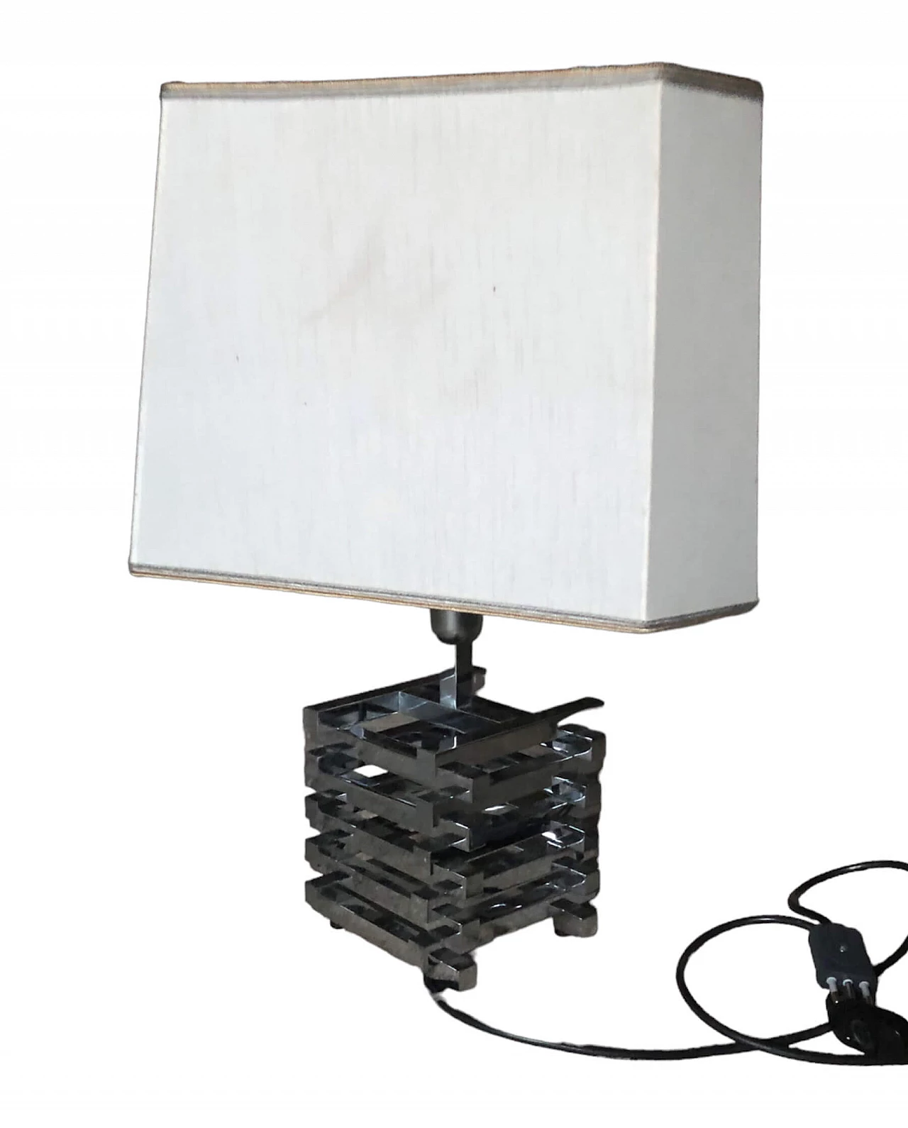 Steel table lamp by Romeo Rega, 1970s 1