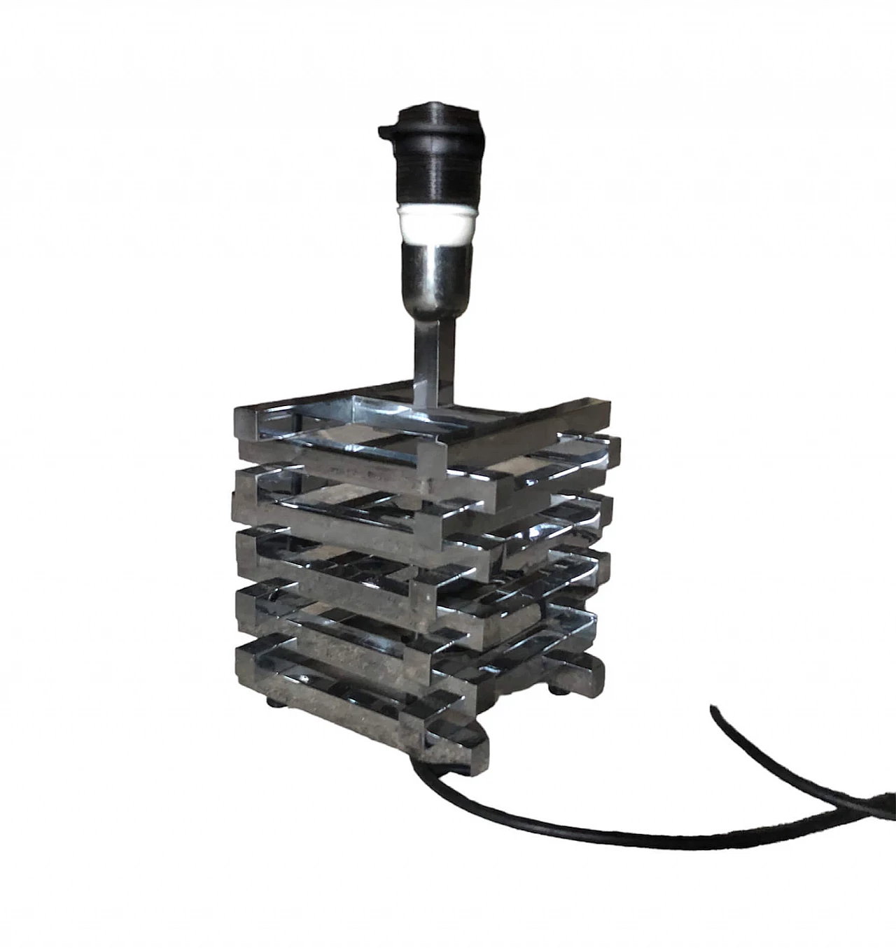 Steel table lamp by Romeo Rega, 1970s 2