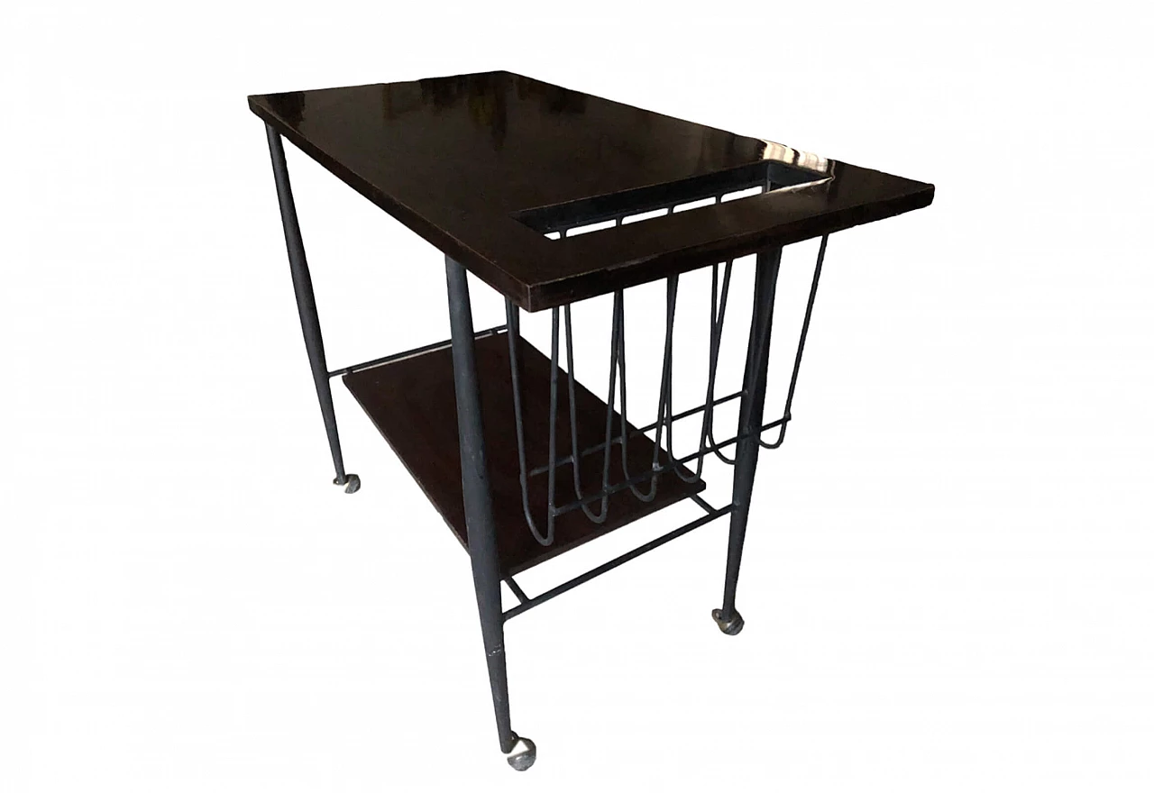 Carrello in ferro nello stile Ico Parisi, anni '70 1