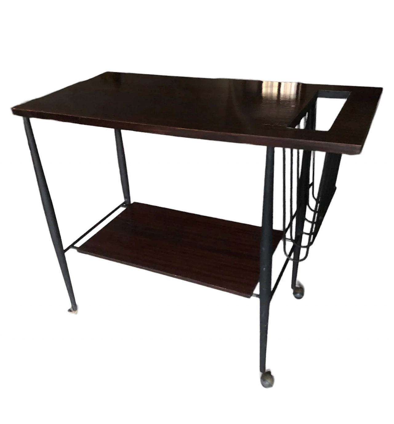 Carrello in ferro nello stile Ico Parisi, anni '70 2