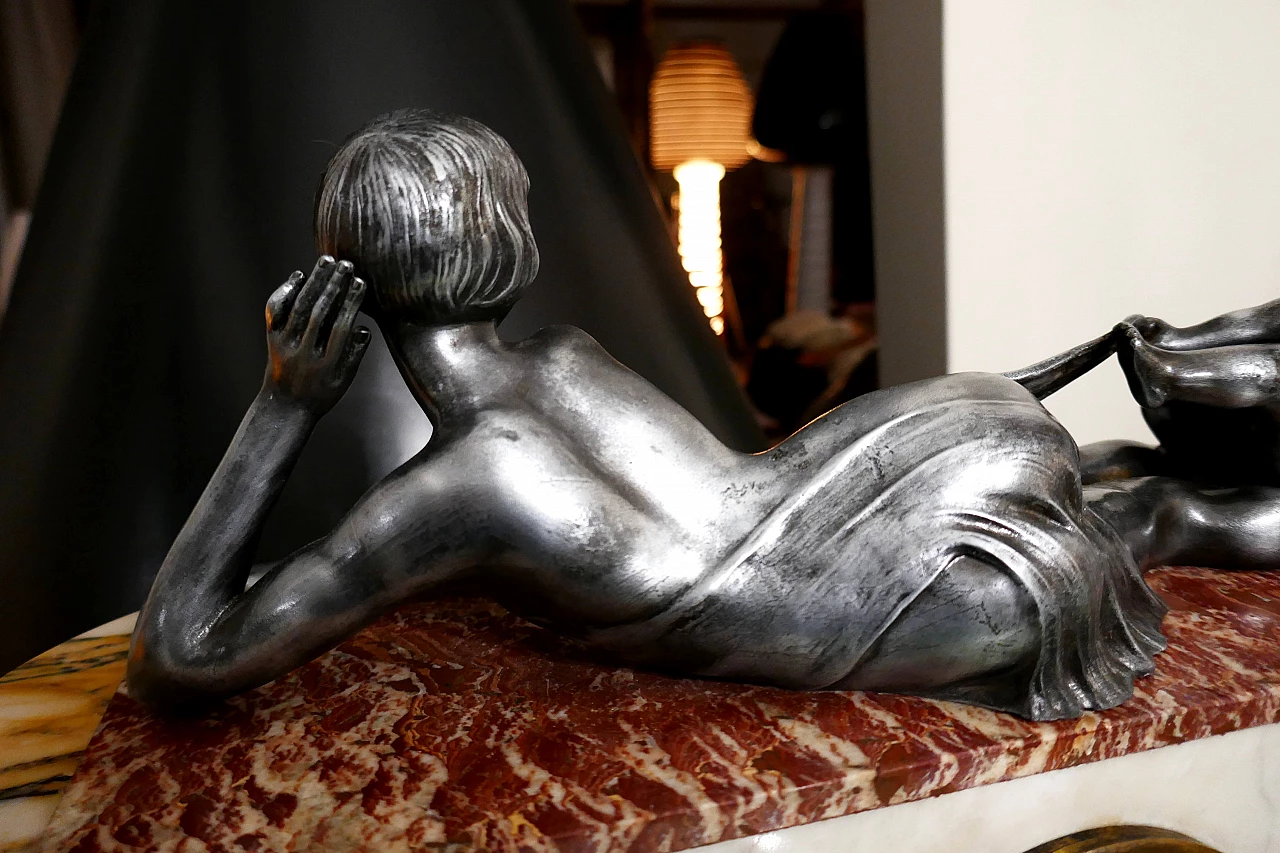 Marble clock in Art Deco style, 1930s 6