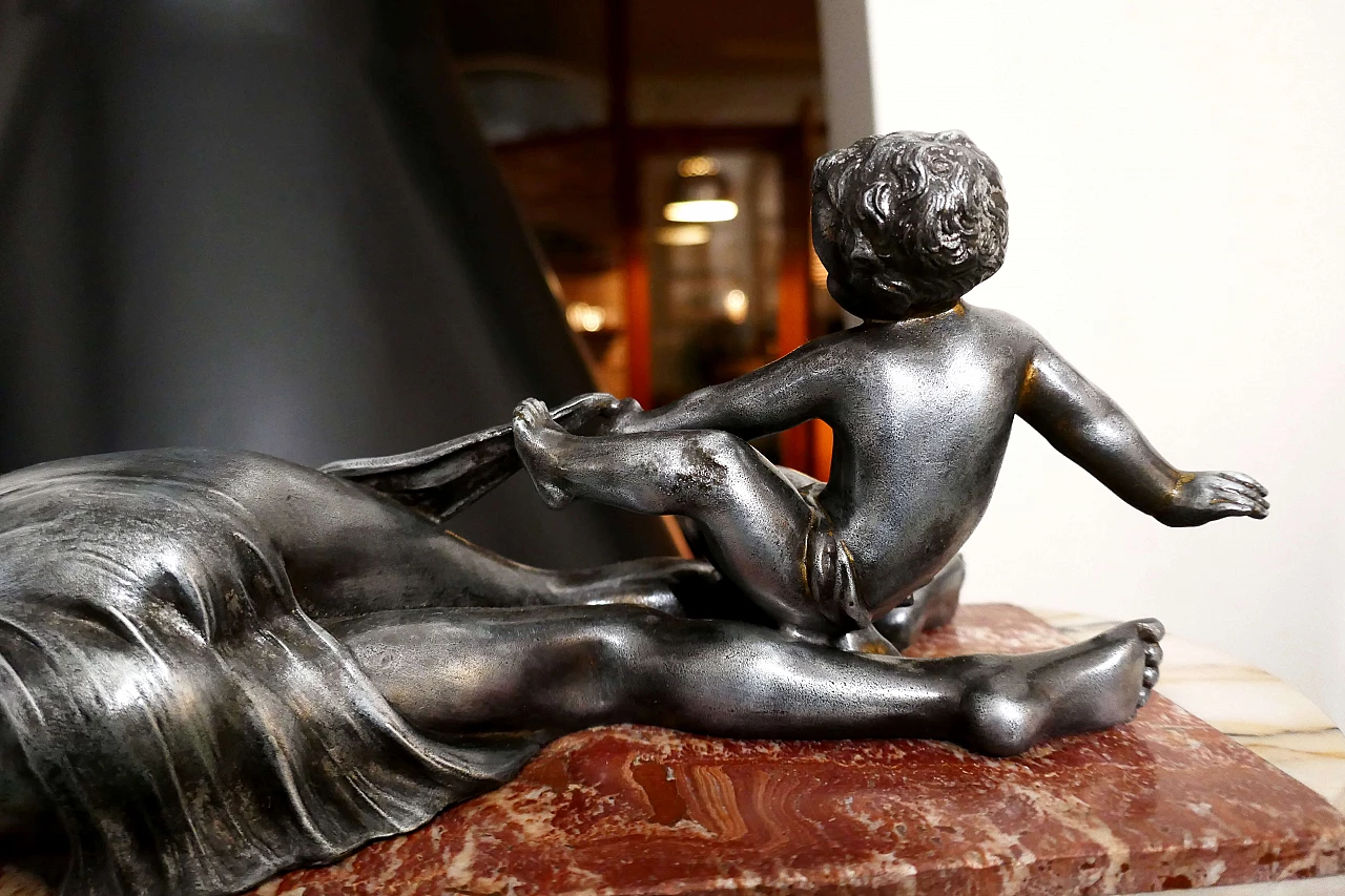 Marble clock in Art Deco style, 1930s 7