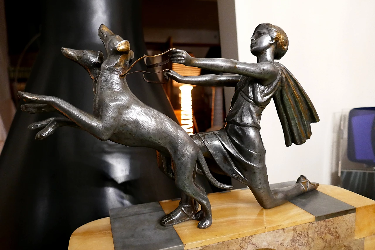 Marble clock in Art Deco style, 1930s 11