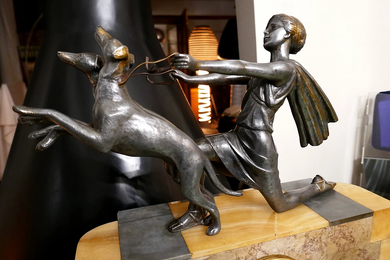 Marble clock in Art Deco style, 1930s 12