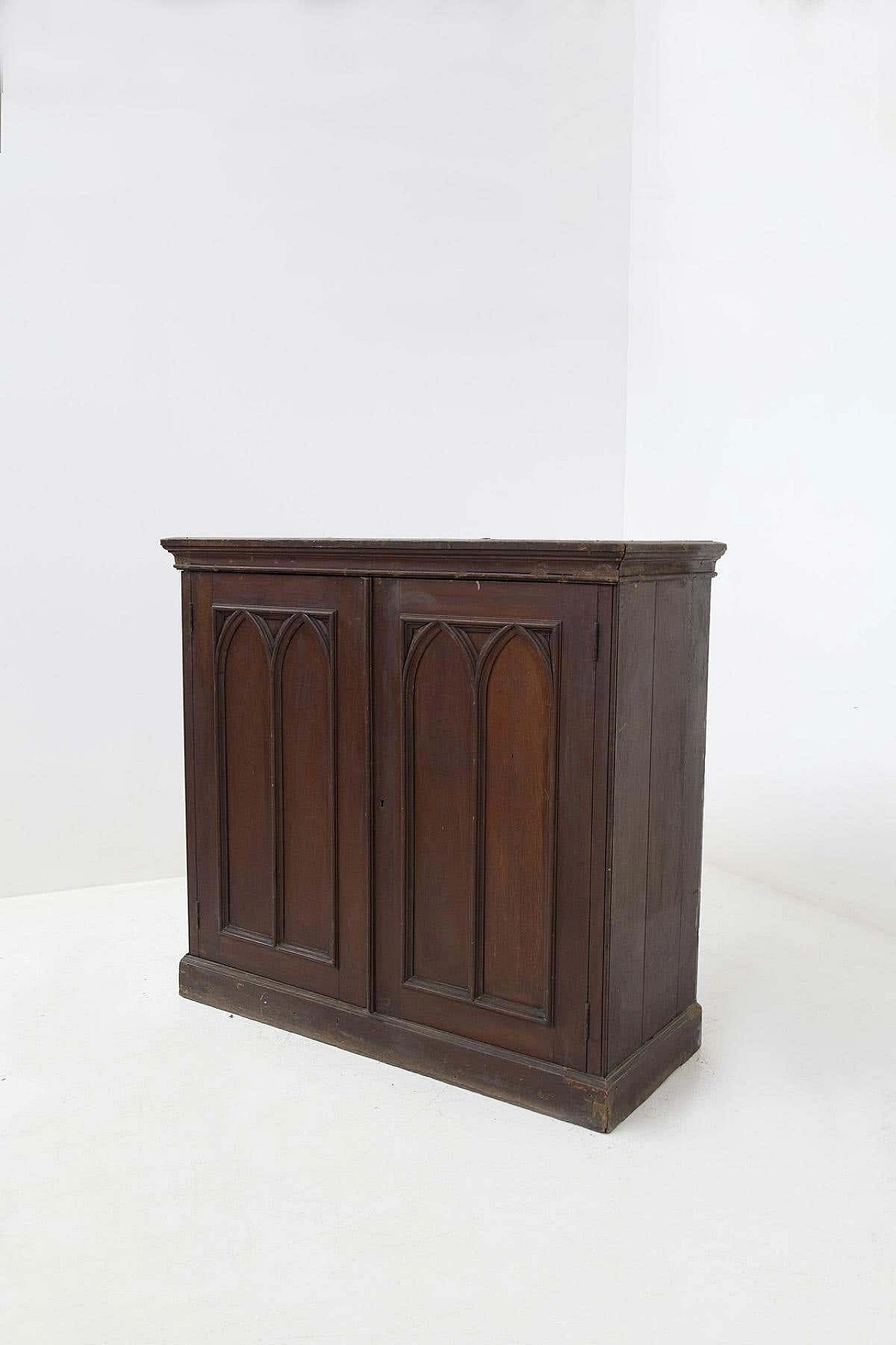 Credenza in legno gotica, fine '800 1