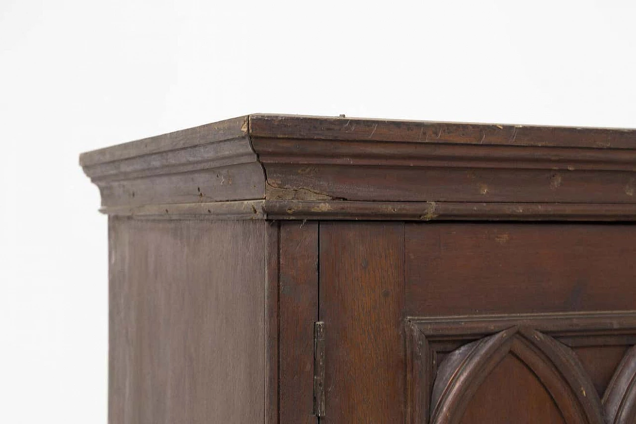 Credenza in legno gotica, fine '800 4