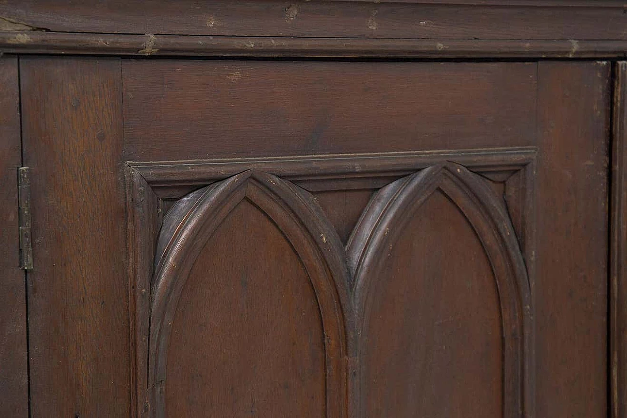 Credenza in legno gotica, fine '800 6