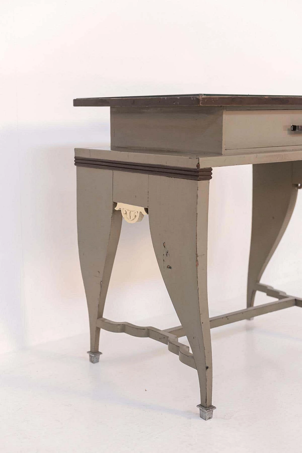 Green wood jewellery cabinet attributed to Gio Ponti, 1950s 3