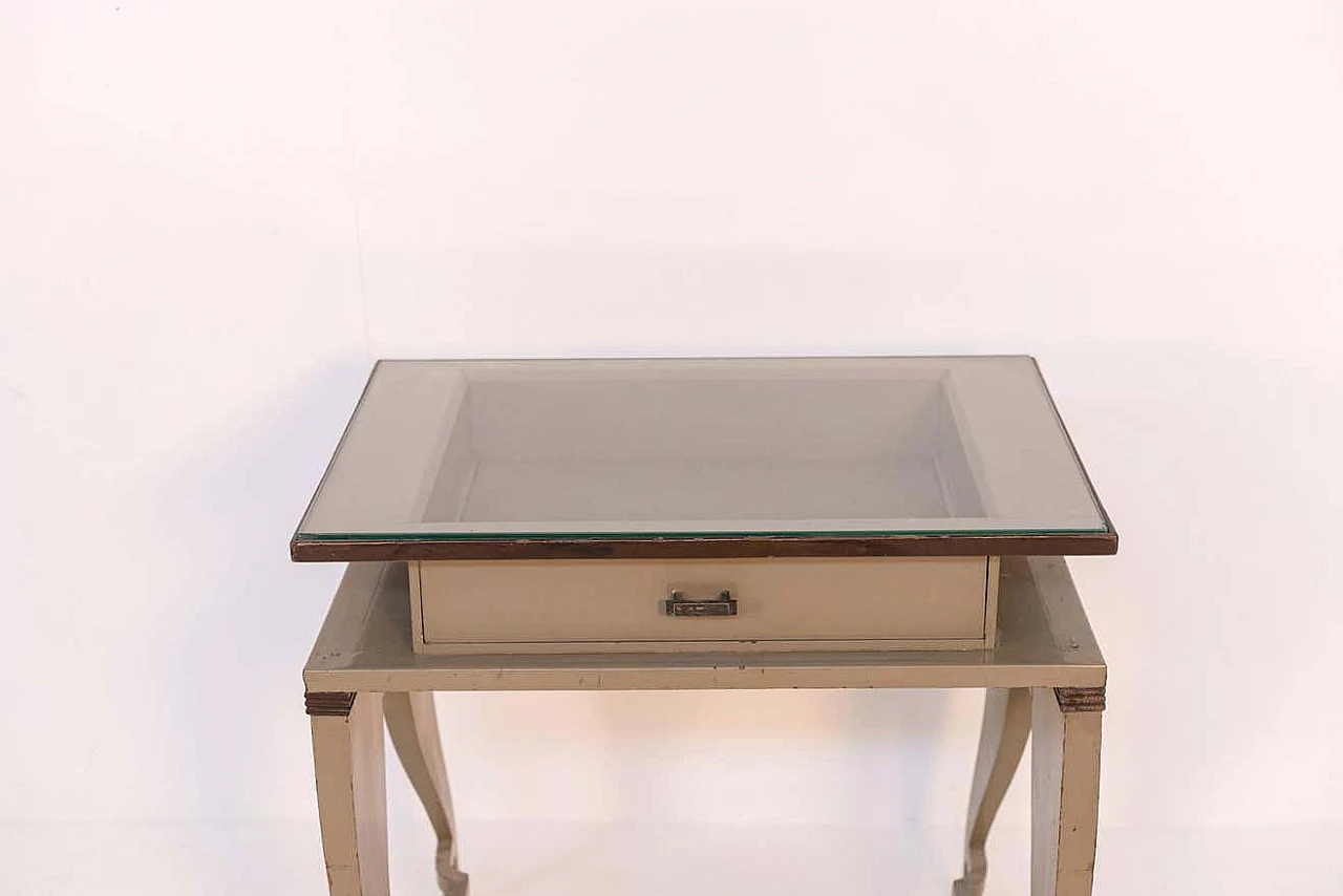 Green wood jewellery cabinet attributed to Gio Ponti, 1950s 5