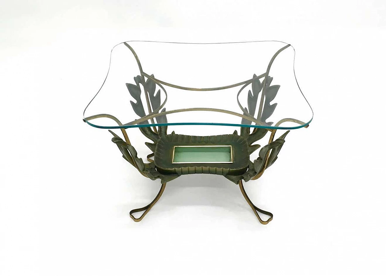 Brass and painted metal coffee table by Pierluigi Colli, 1950s 4