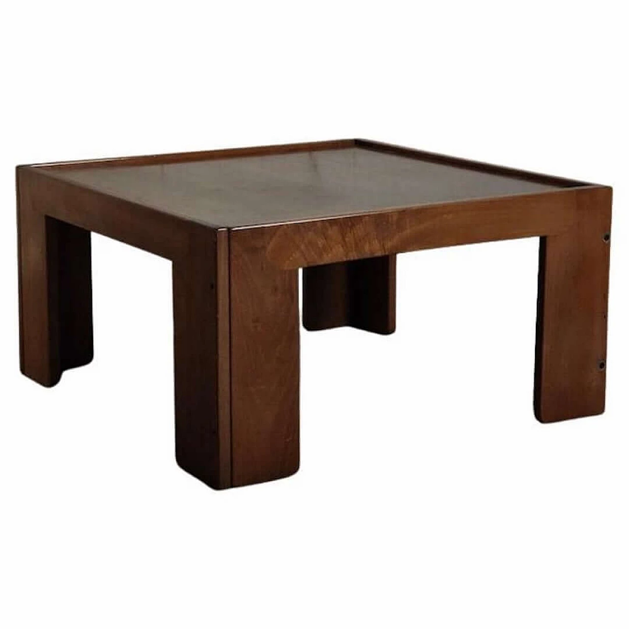Tavolino in legno di Afra e Tobia Scarpa per Cassina, anni '70 1