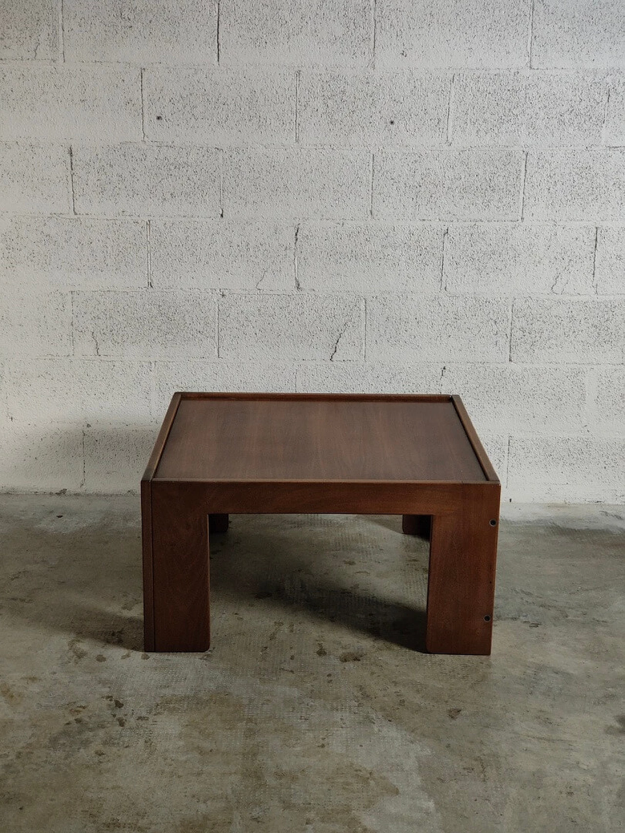 Wooden coffee table by Afra and Tobia Scarpa for Cassina, 1970s 2