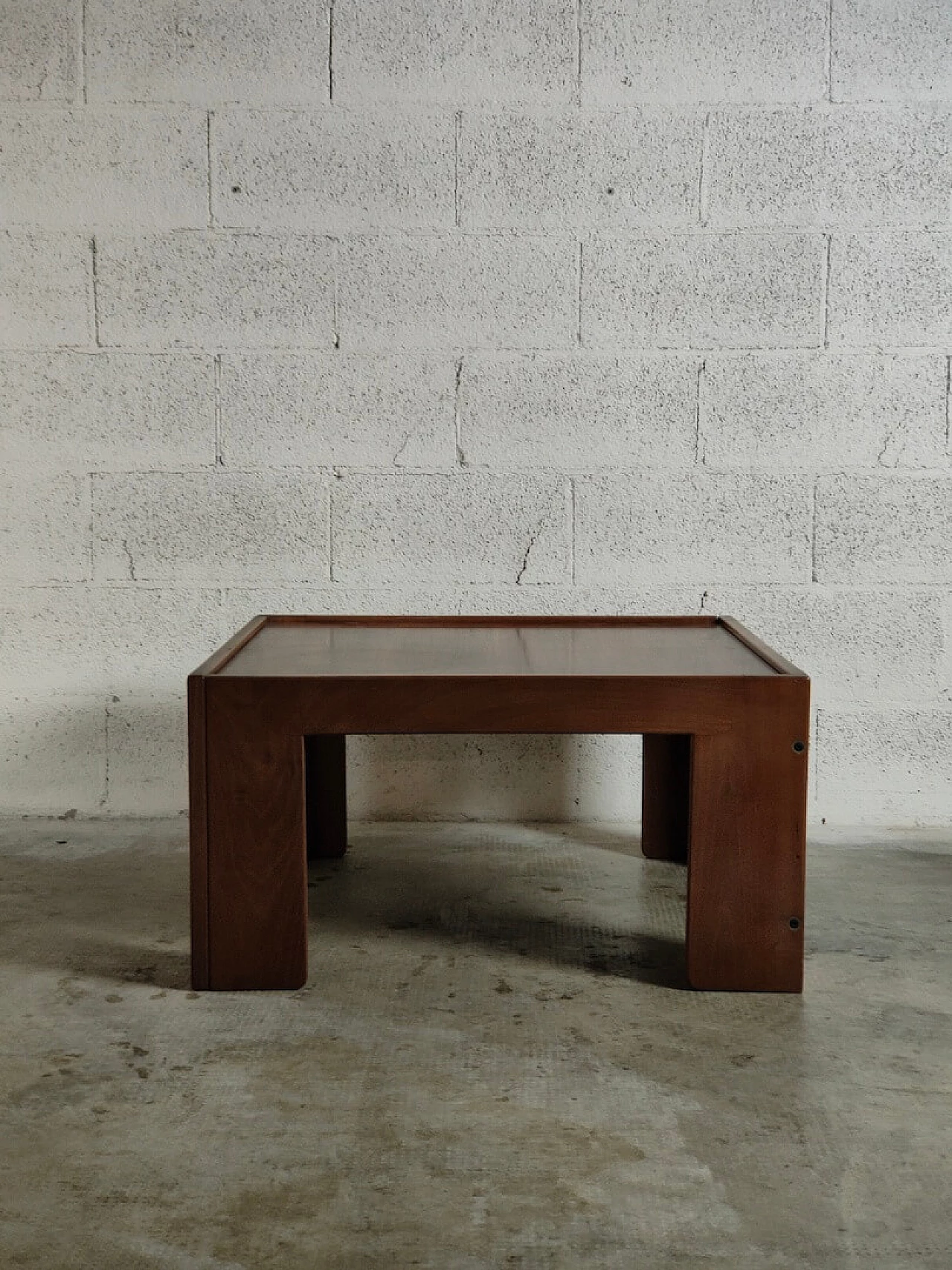 Tavolino in legno di Afra e Tobia Scarpa per Cassina, anni '70 3