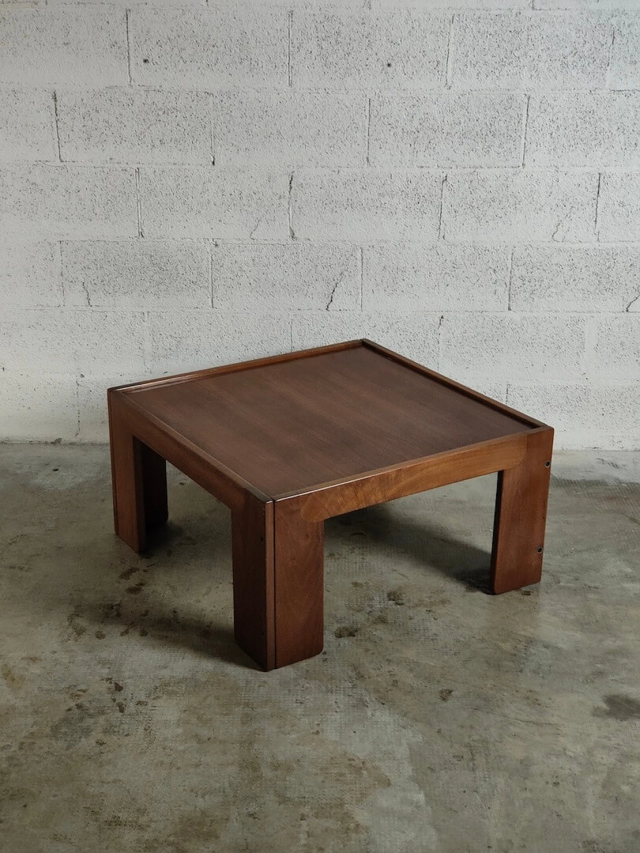 Wooden coffee table by Afra and Tobia Scarpa for Cassina, 1970s 5