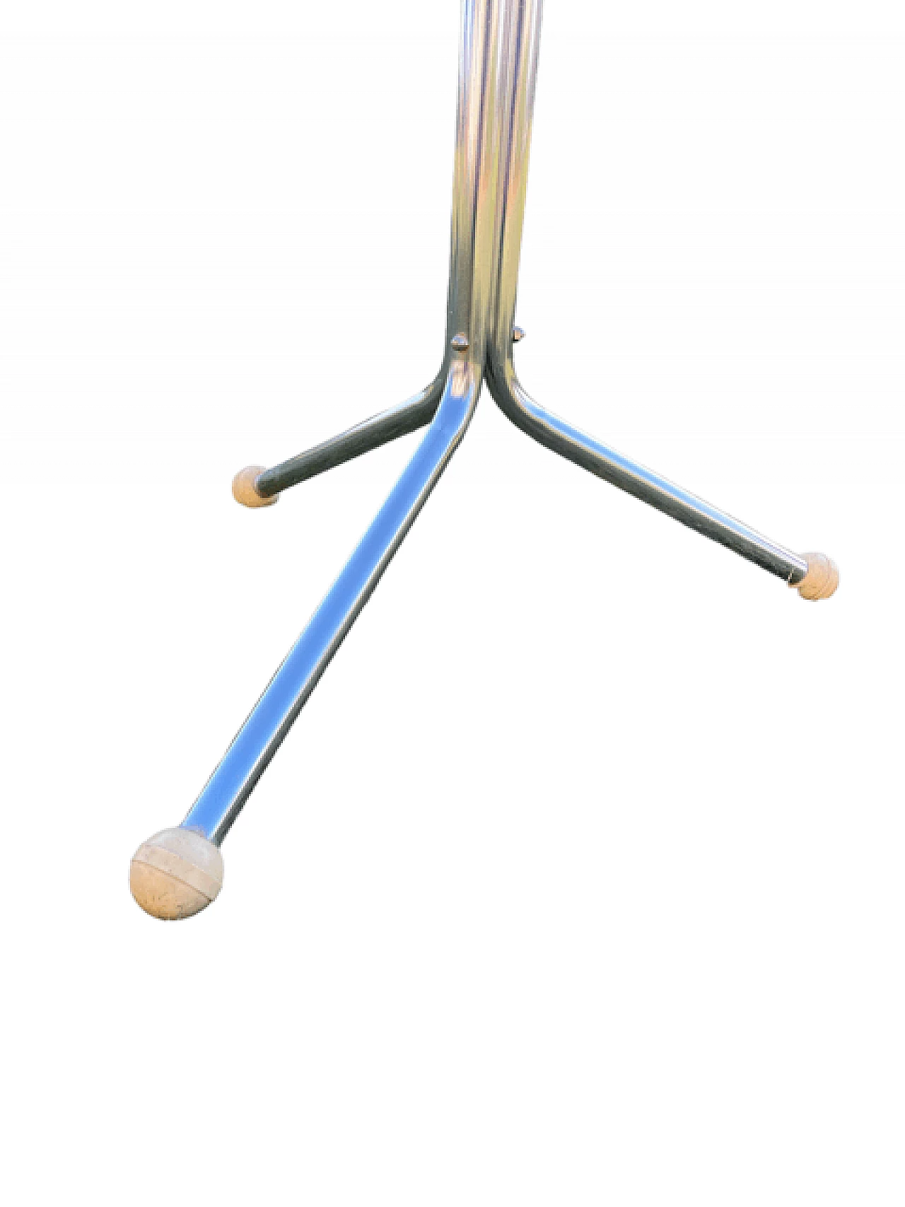 Appendiabiti a tre bracci in metallo cromato, anni '70 5