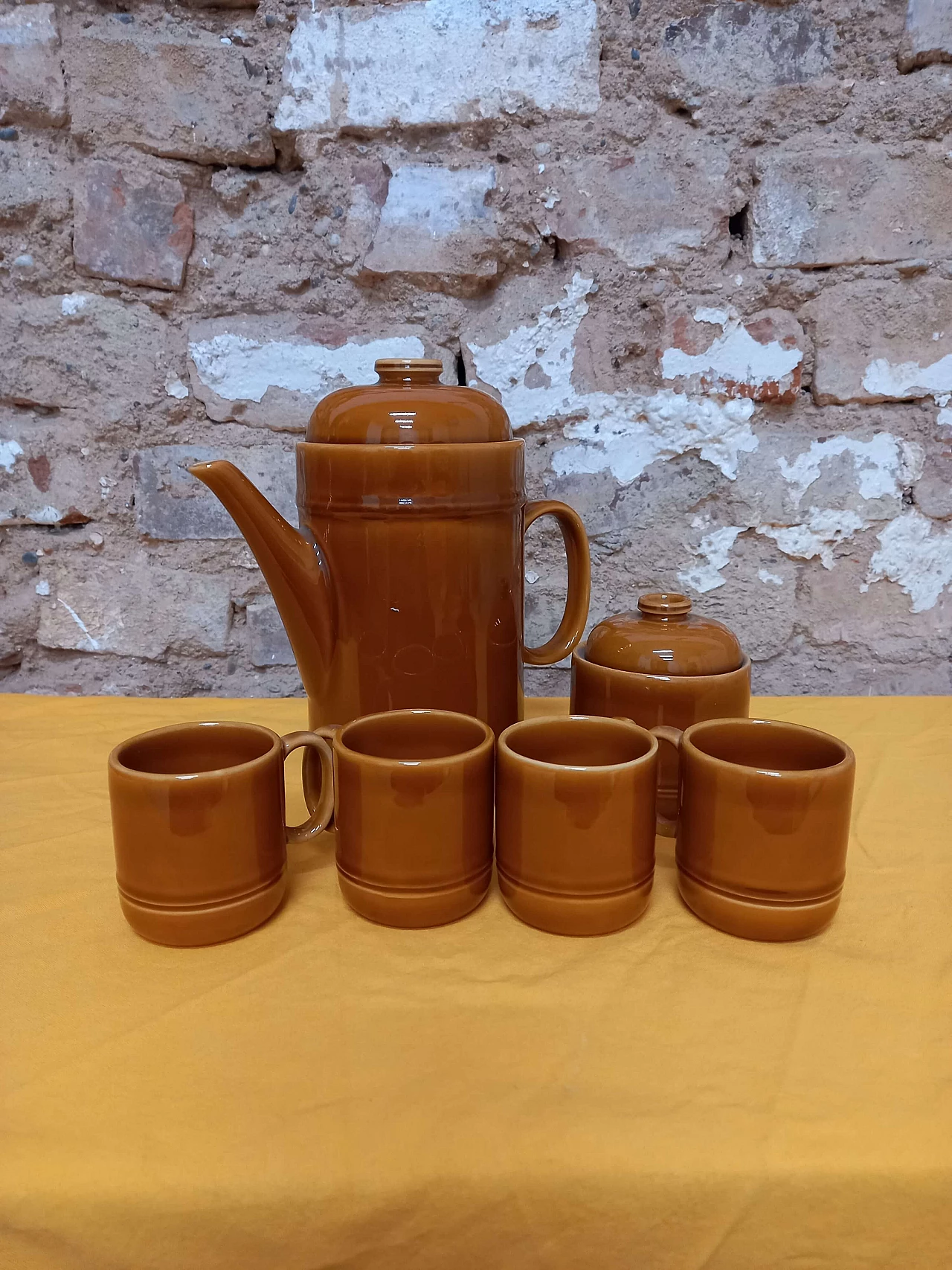 Four-piece ceramic service by Franco Pozzi, 1970s 1