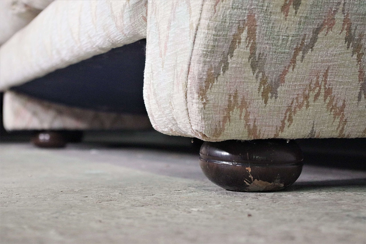 Divano in tessuto beige nello stile di Missoni, anni '70 5