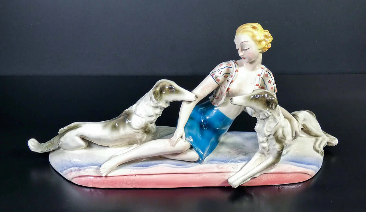 Scultura in ceramica riferibile alla manifattura Lenci, anni '30 3