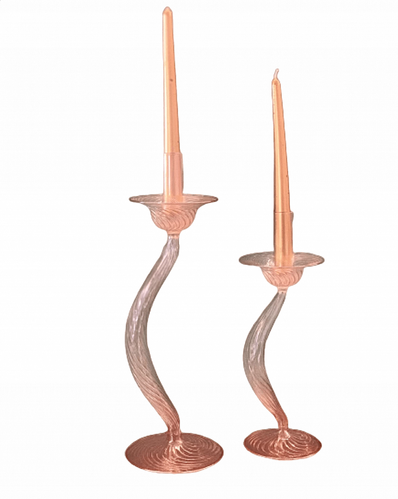Coppia di candelabri in vetro La Murrina, anni '90 6