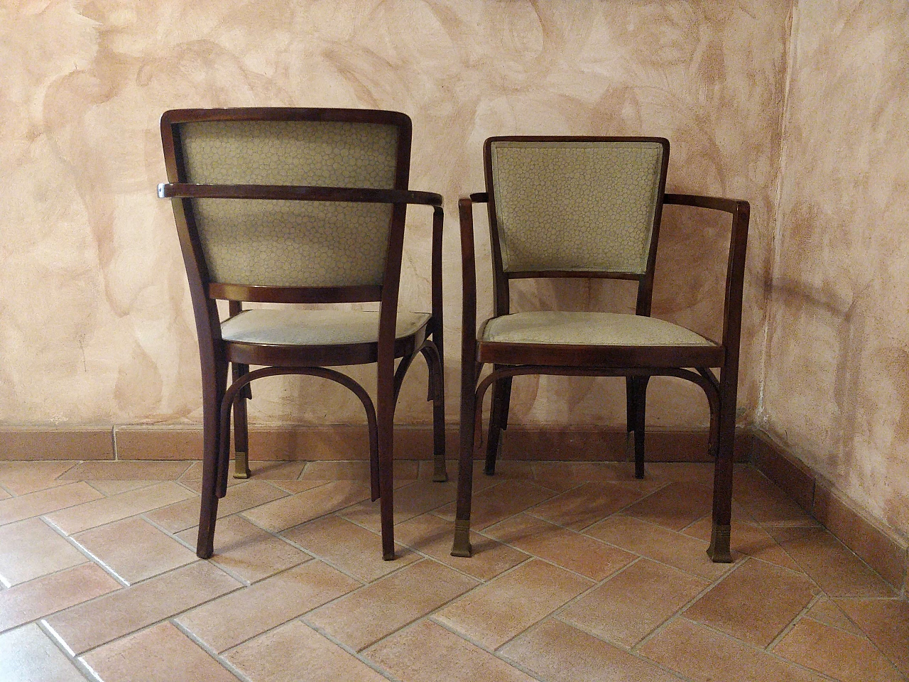 Pair of armchairs by Koloman Moser for J. & J. Kohn, early 20th century 5