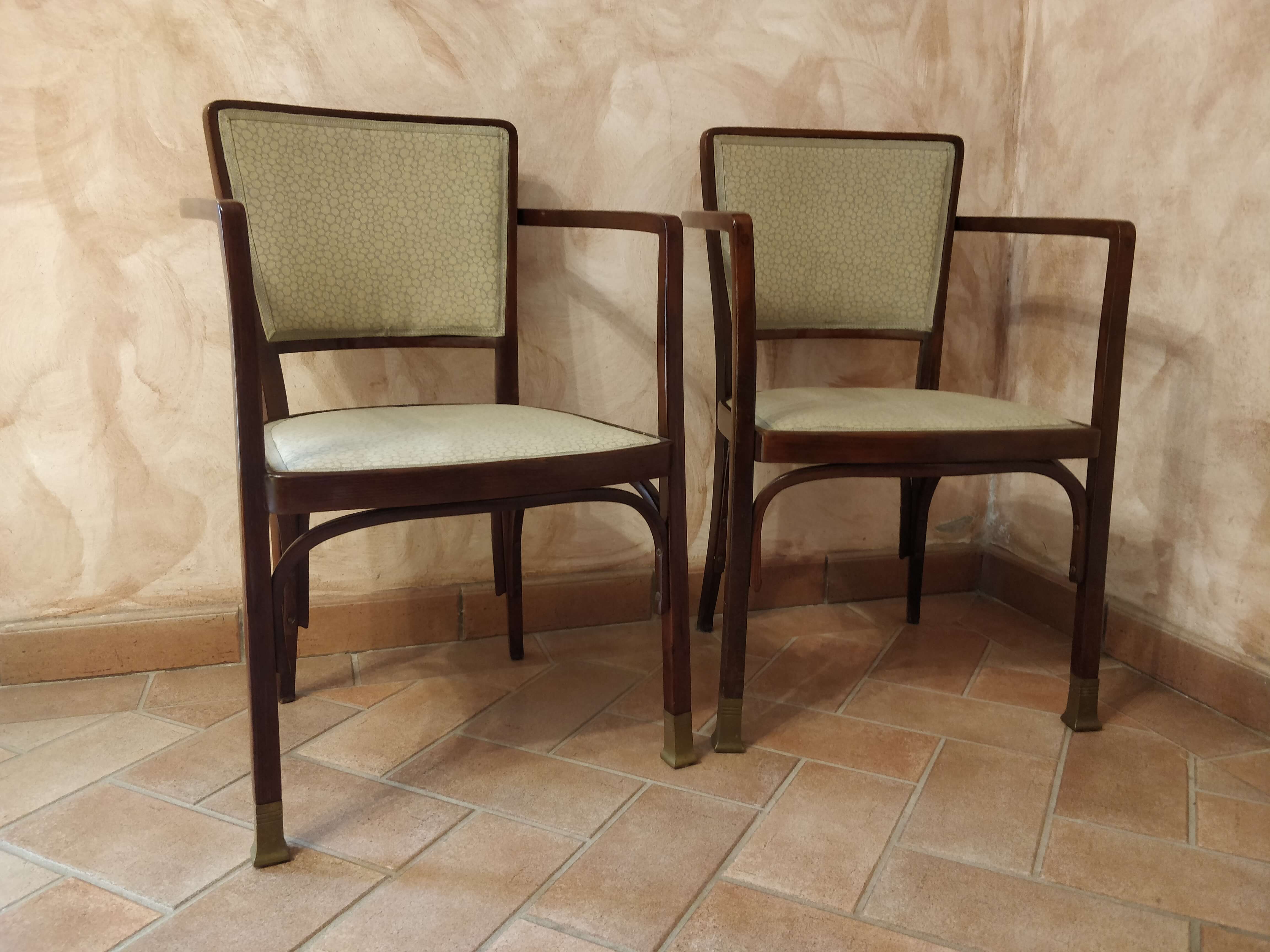 Pair of armchairs by Koloman Moser for J. & J. Kohn, early 20th century |  intOndo