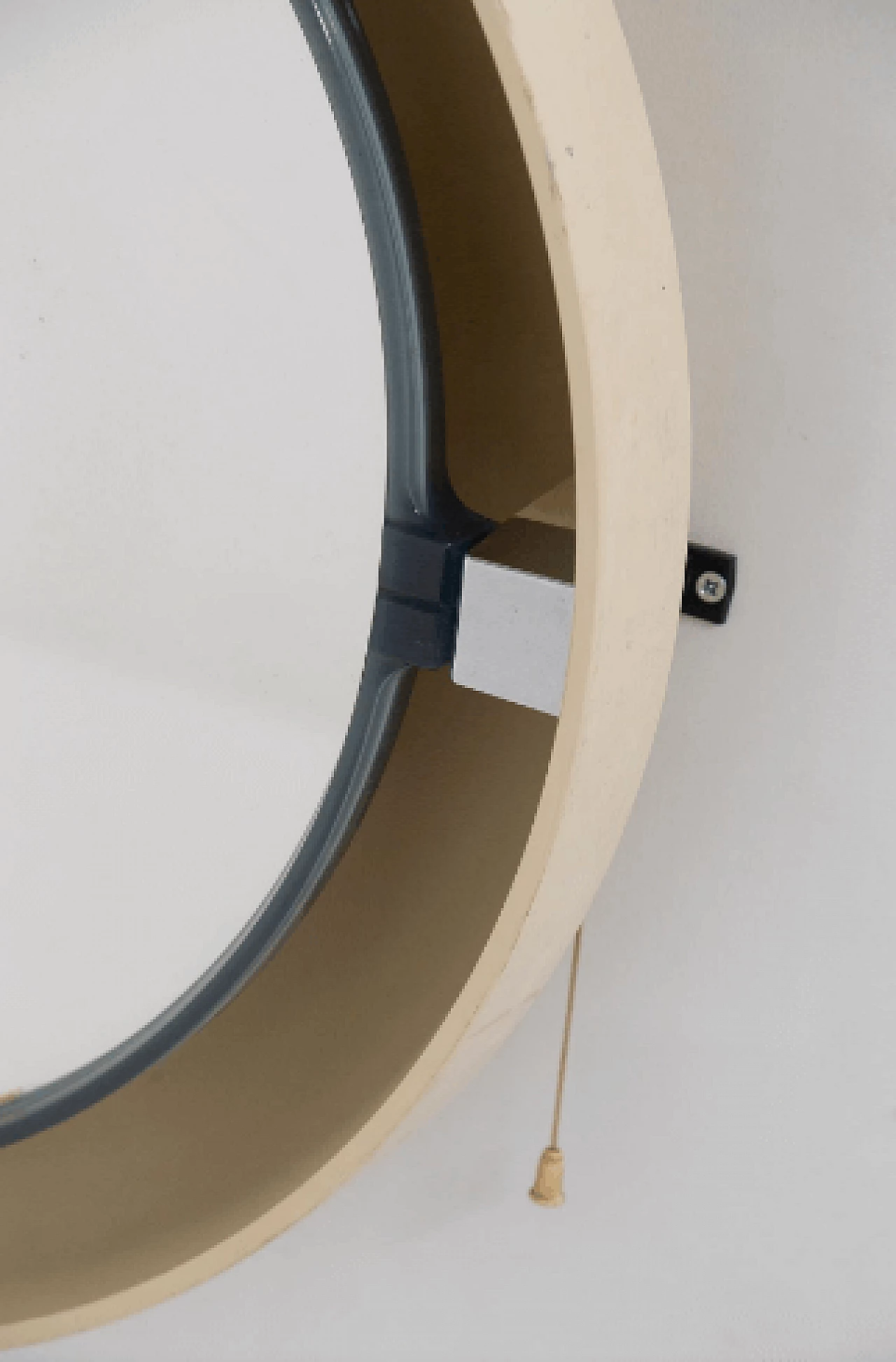 Round plastic backlit mirror by Allibert, 1970s 4