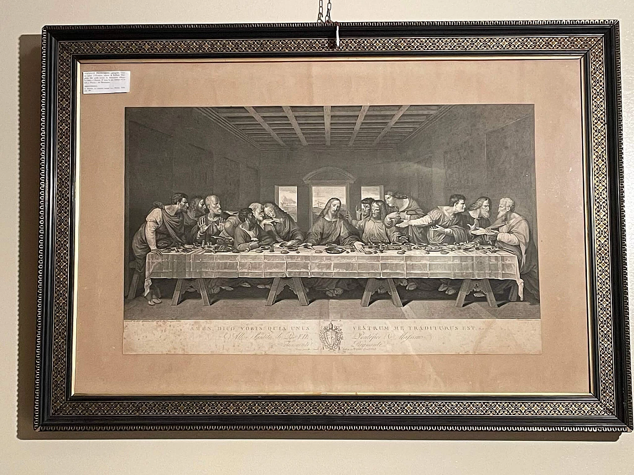 Incisione L'ultima cena di Leonardo Da Vinci di Rainaldi Francesco, '700 1