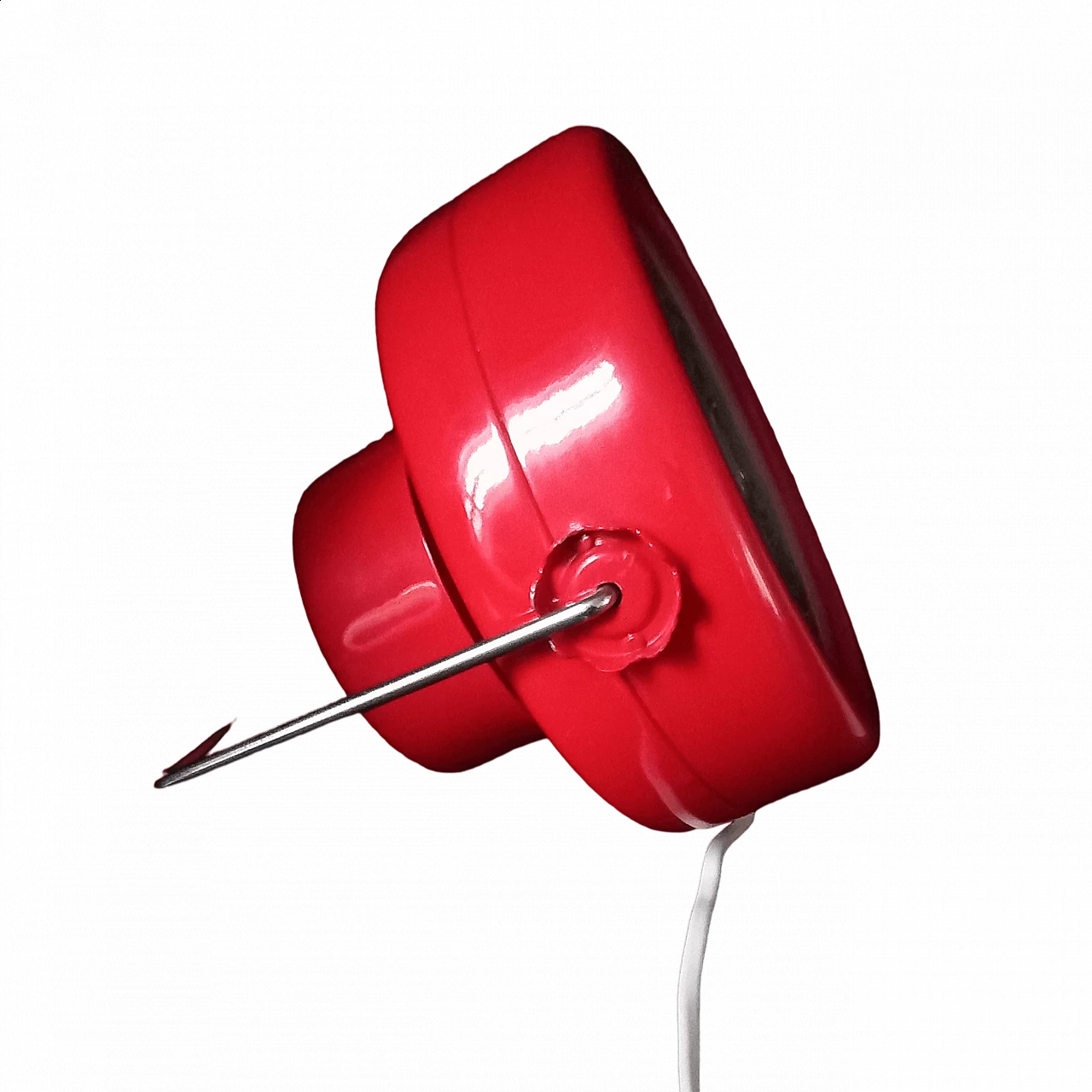 Lampada da tavolo Schuko rossa di Achille Castiglioni per Flos, anni '60 7