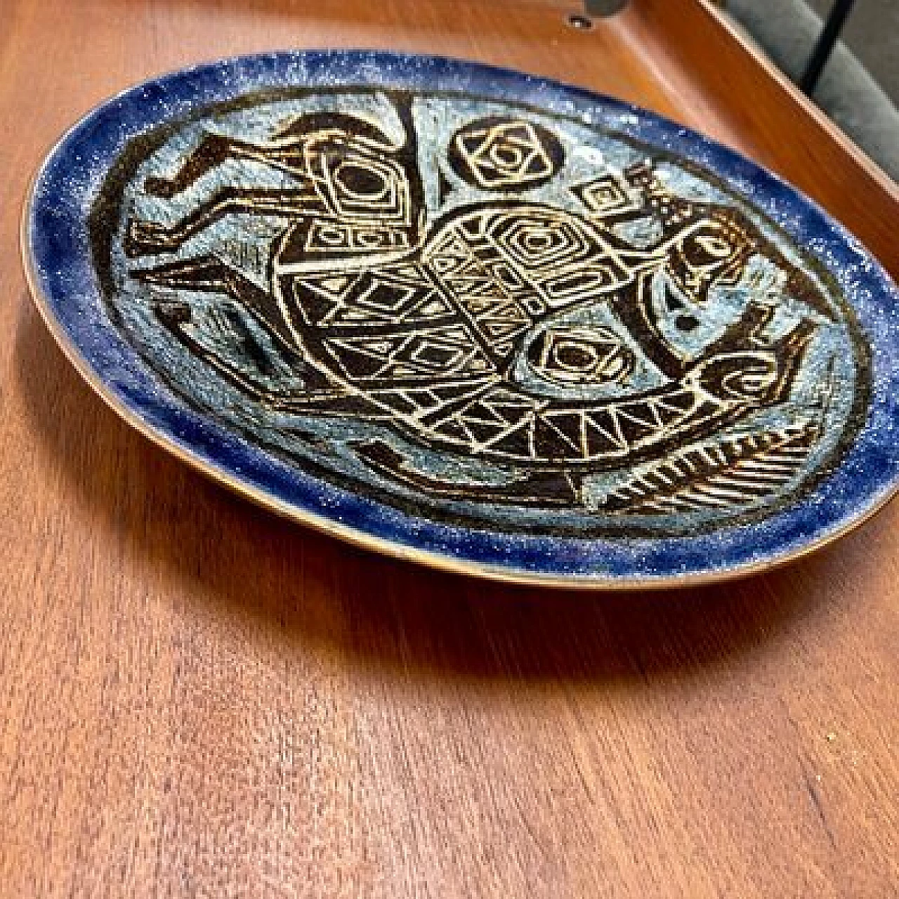 Piatto in rame smaltato di Studio Del Campo, anni '60 2