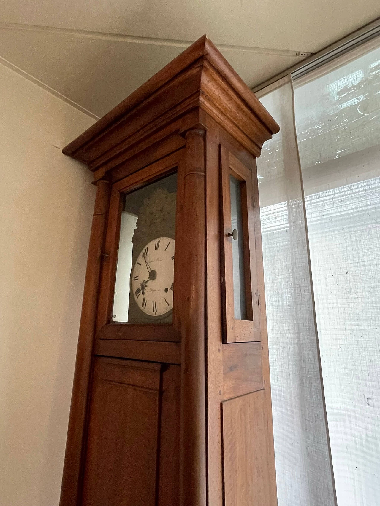 Pendolo in stile Impero in legno, '700 3