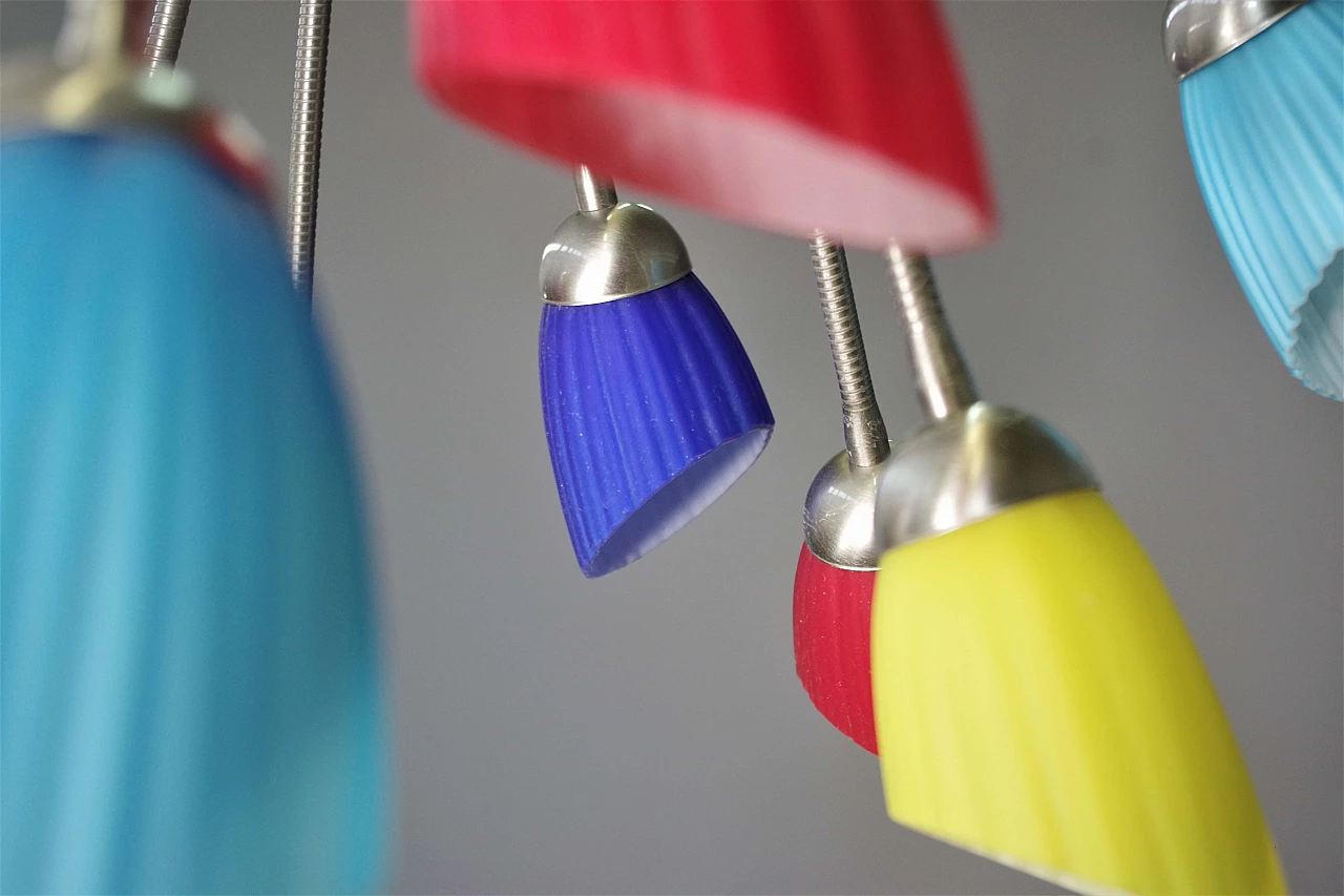 Lampadario De Majo in vetro di Murano collezione Poli Pò, anni '80 7