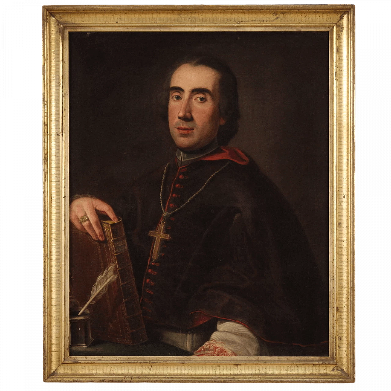 Ritratto di prelato, olio su tela, seconda metà '600 16