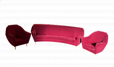 Sofa and pair of armchairs by Ico Parisi, 1950s
