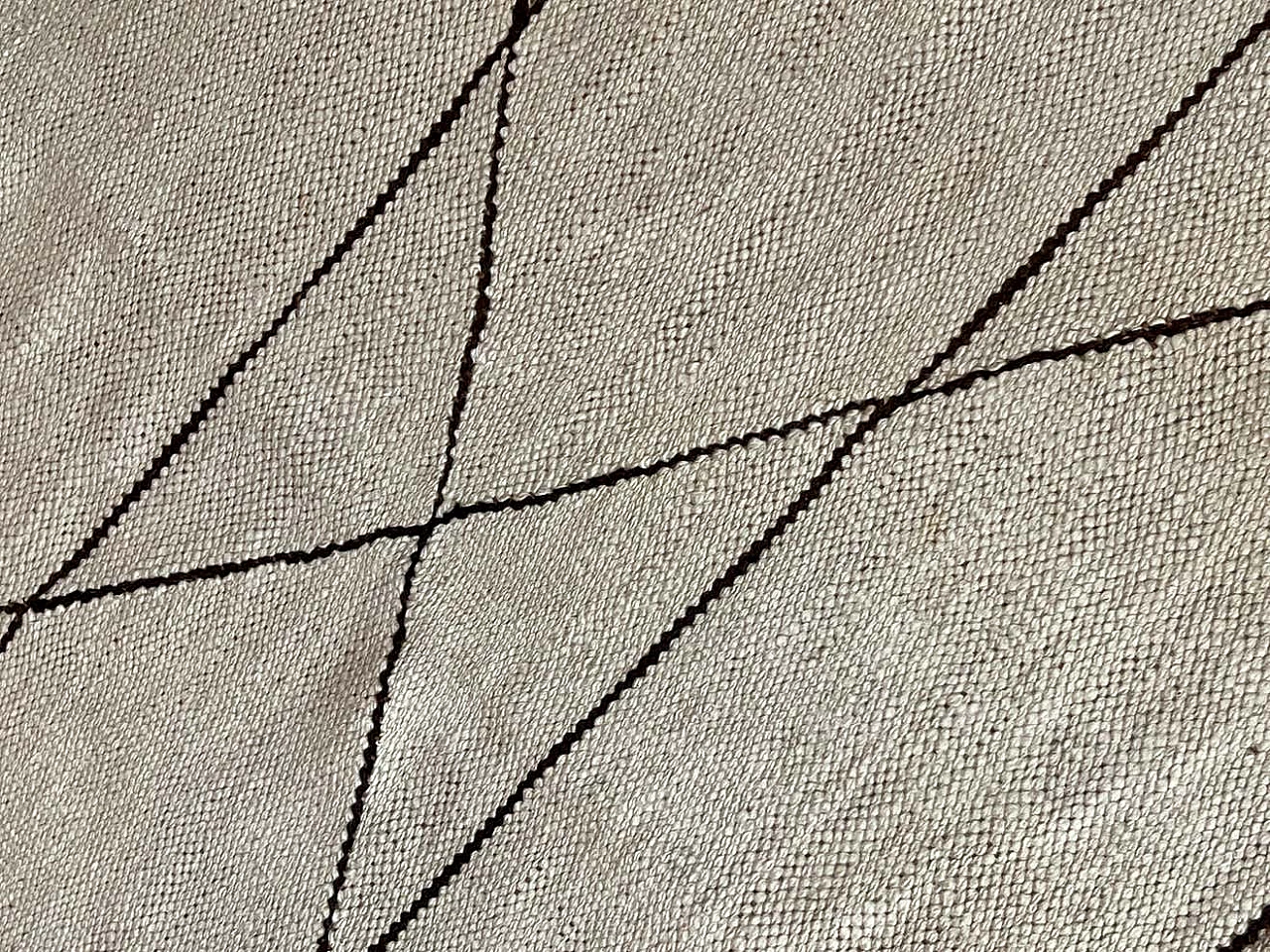 Tappeto Kilim geometrico in lana, anni '70 3