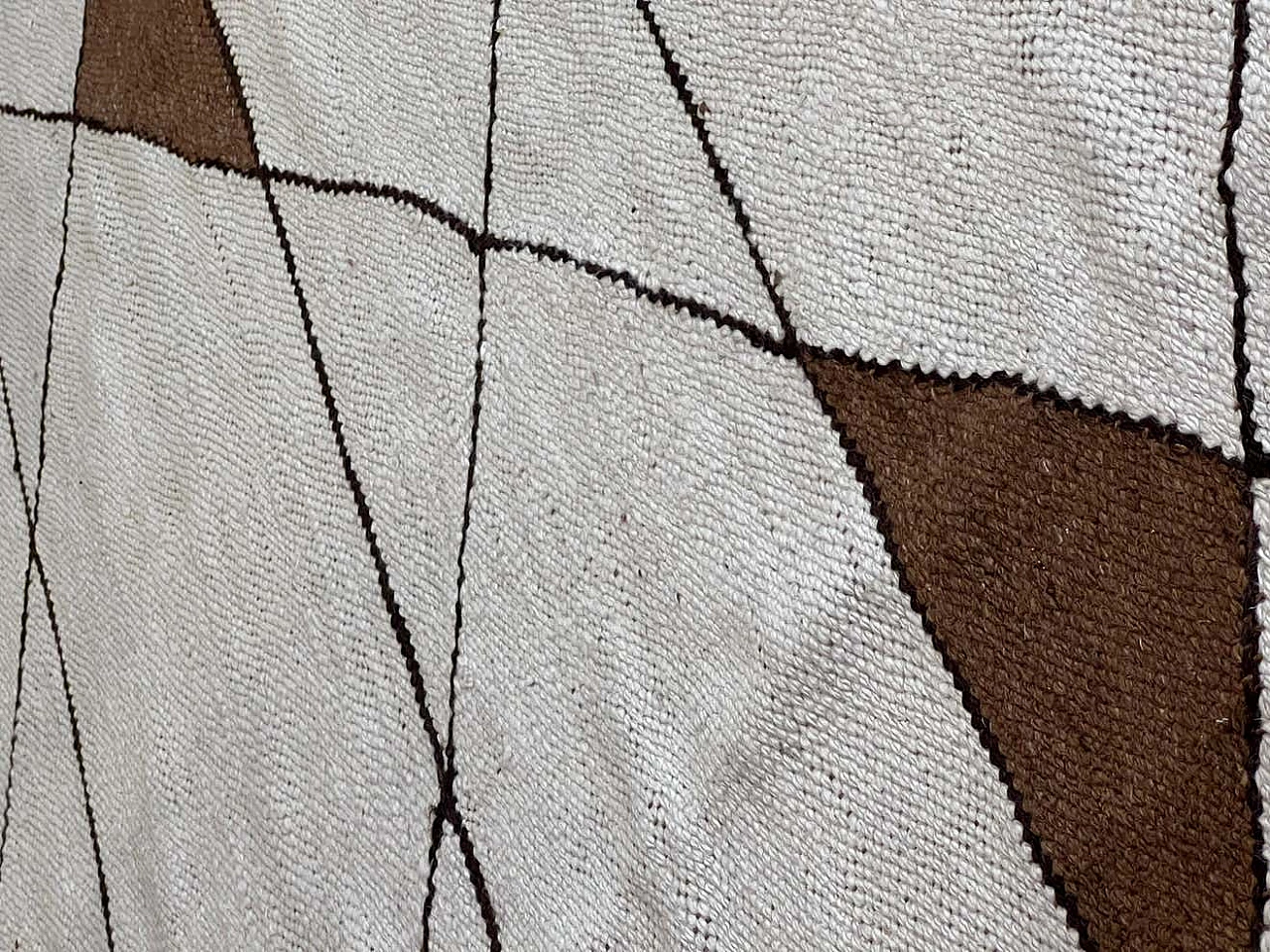 Tappeto Kilim geometrico in lana, anni '70 8