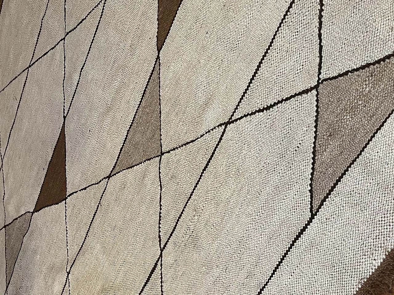 Tappeto Kilim geometrico in lana, anni '70 10