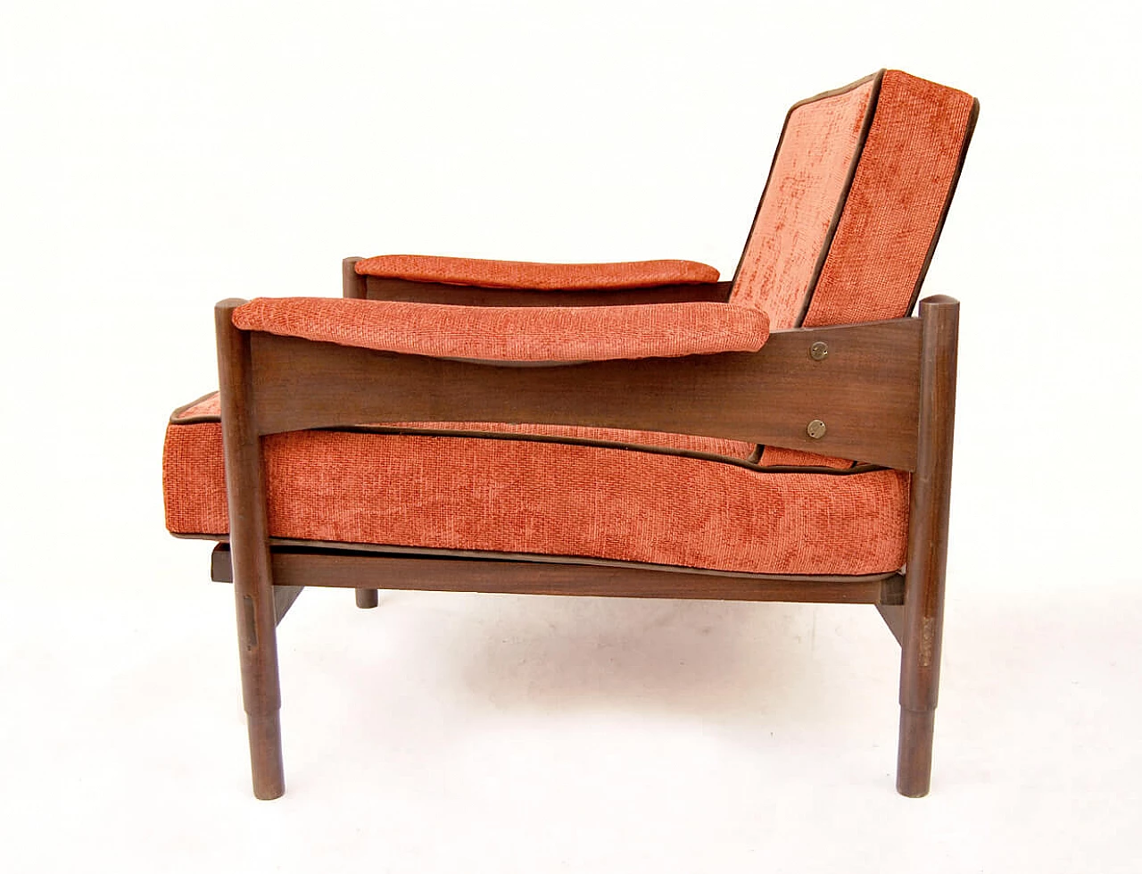 Pair of Danish armchairs with teak frame, 1950s 3