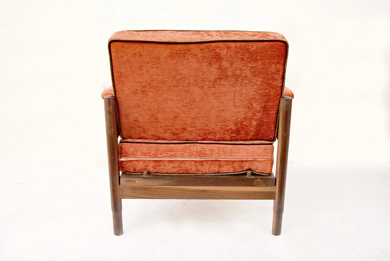 Pair of Danish armchairs with teak frame, 1950s 4