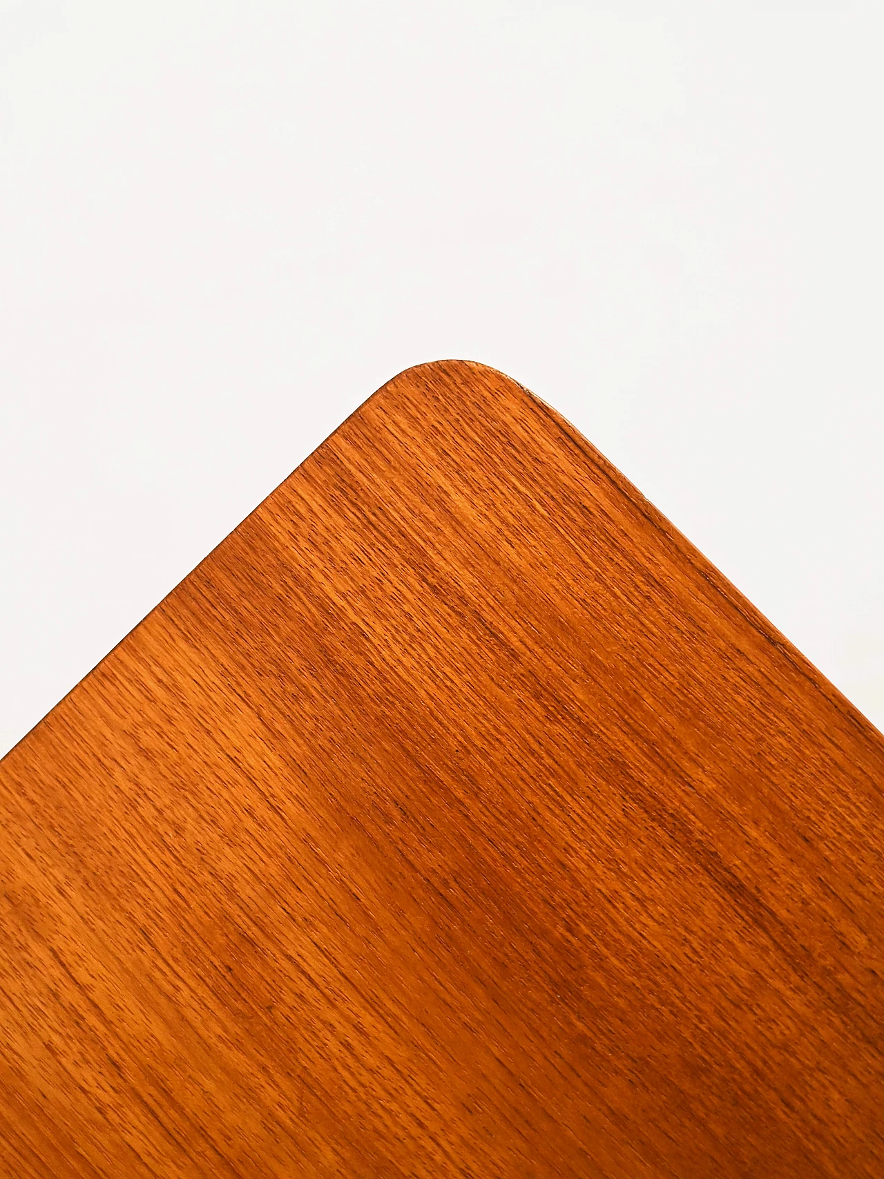 Teak bedside table with top with rounded edges, 1960s 5