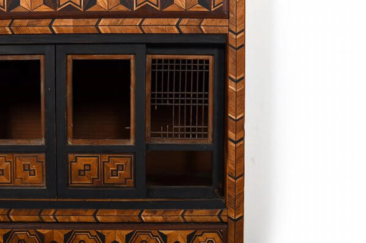 Tansu dresser in inlaid wood, 1920s 9