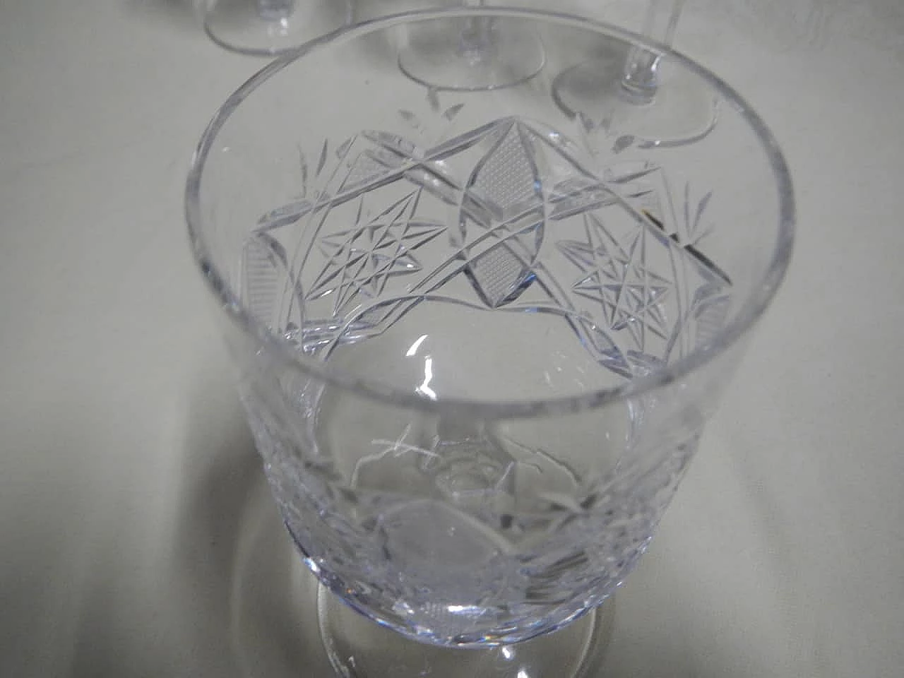 12 Bicchieri in cristallo, anni '50 9