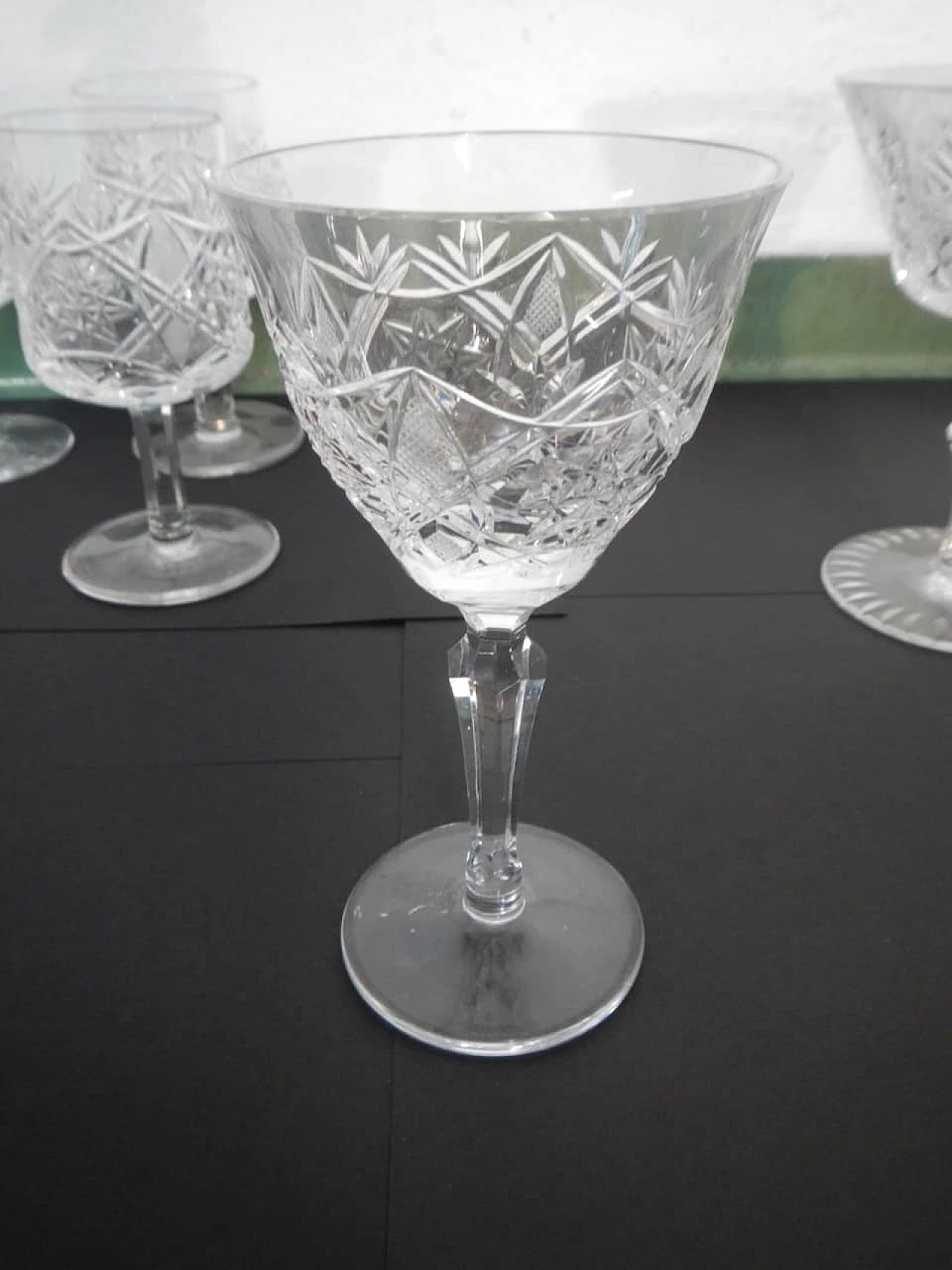 12 Bicchieri in cristallo, anni '50 10