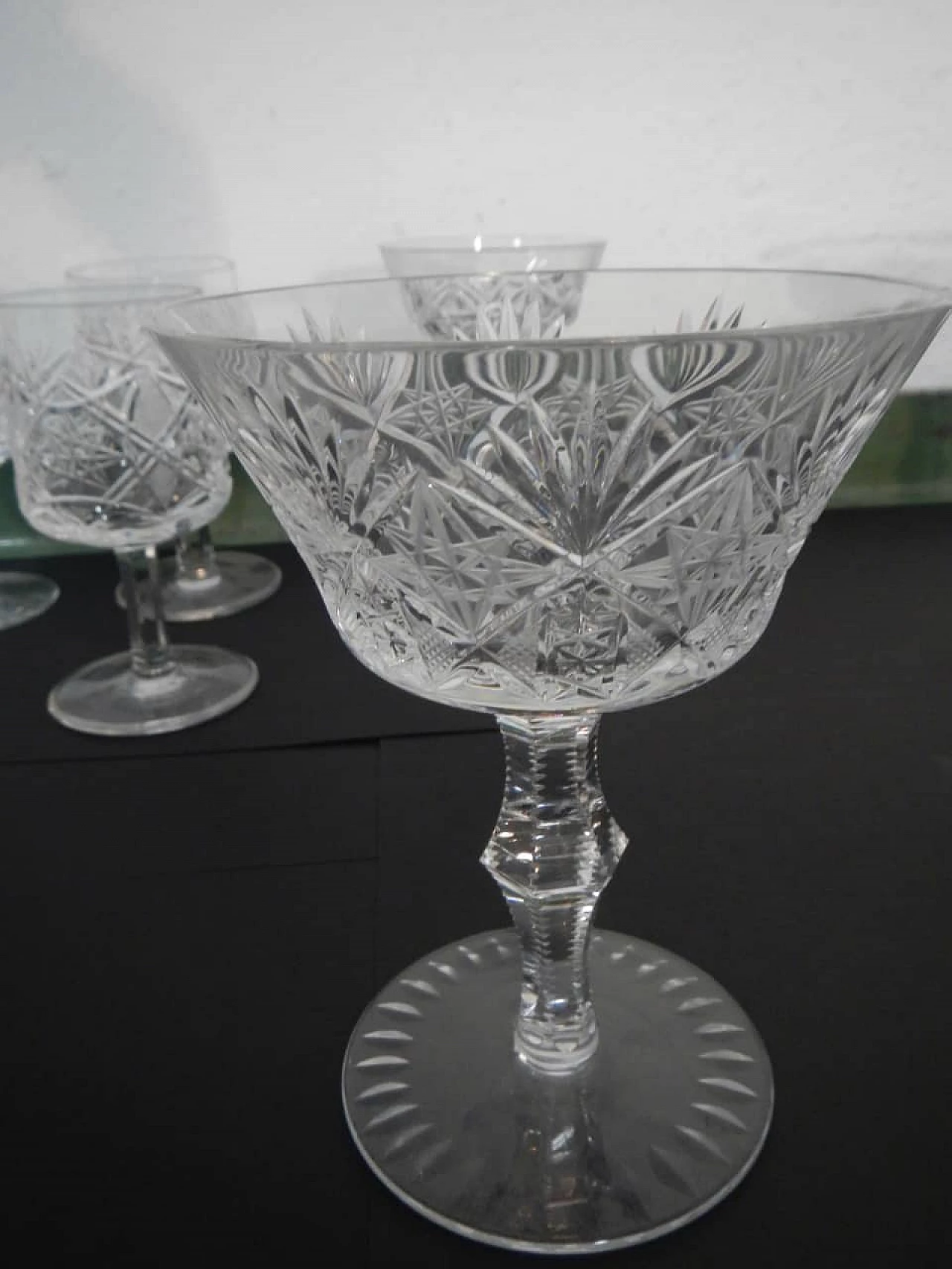 12 Crystal glasses, 1950s 11