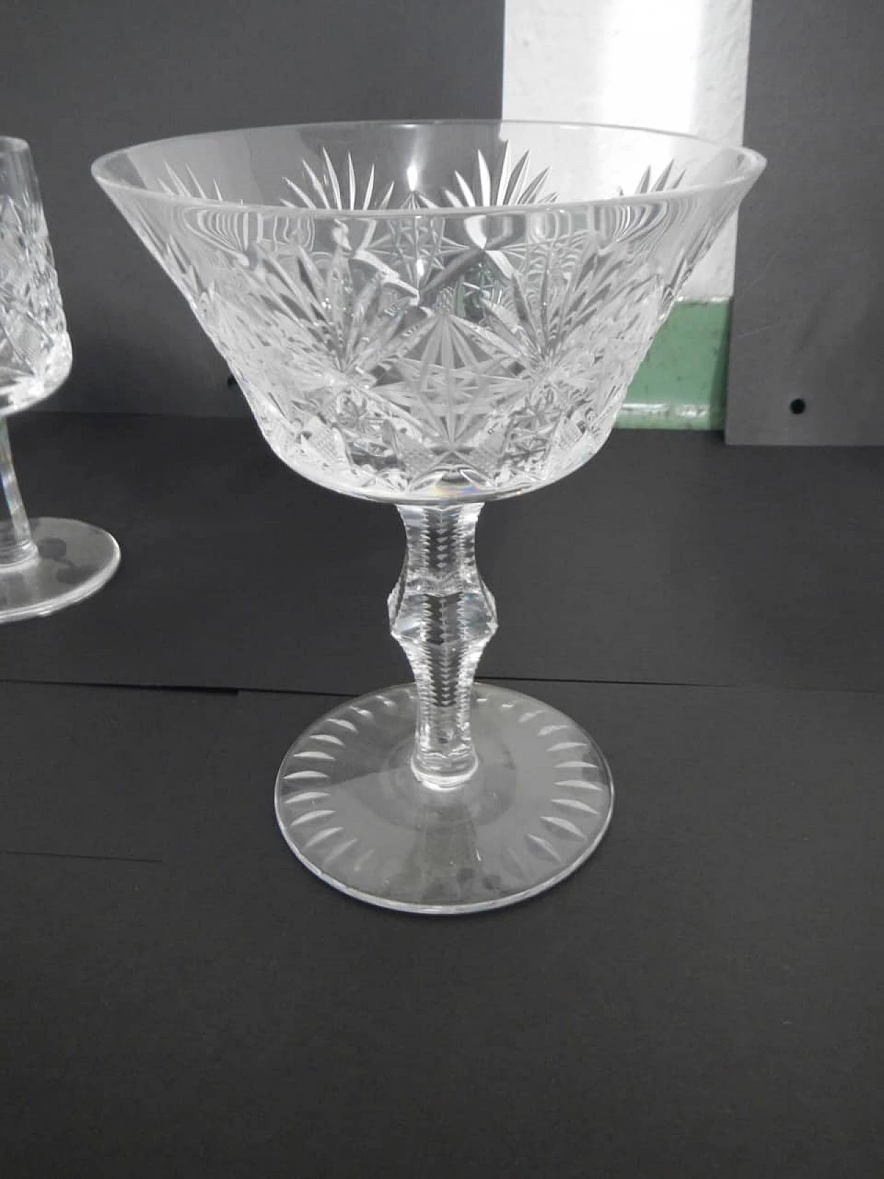 12 Crystal glasses, 1950s 12