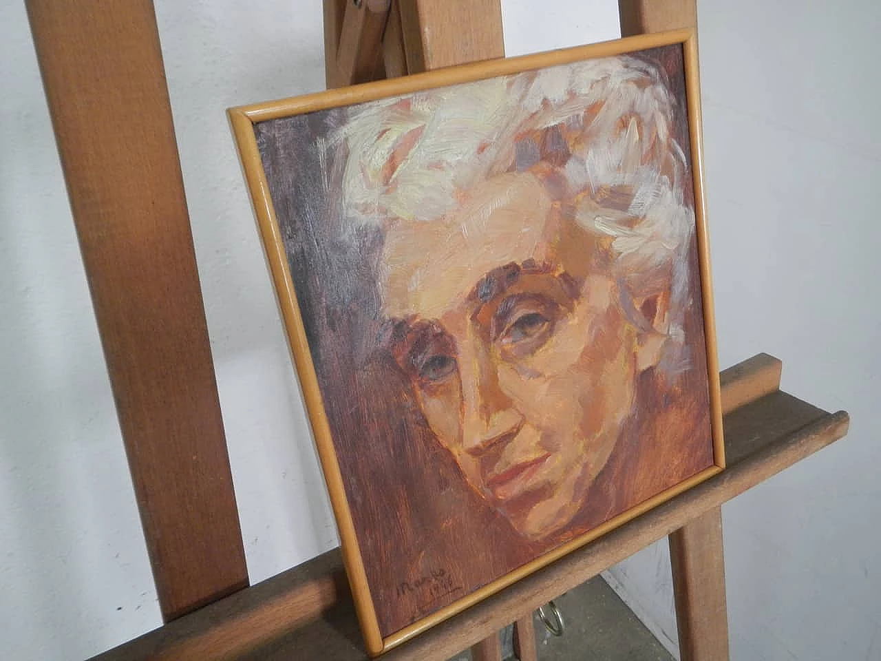 Mina Anselmi, Volto di donna, dipinto a olio su compensato, 1946 2