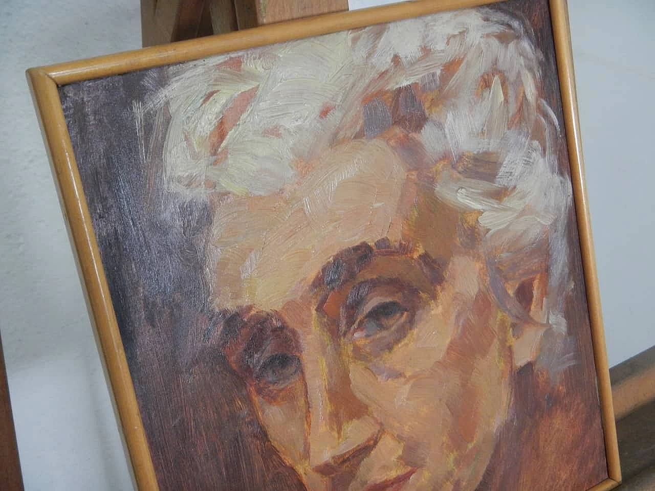 Mina Anselmi, Volto di donna, dipinto a olio su compensato, 1946 3